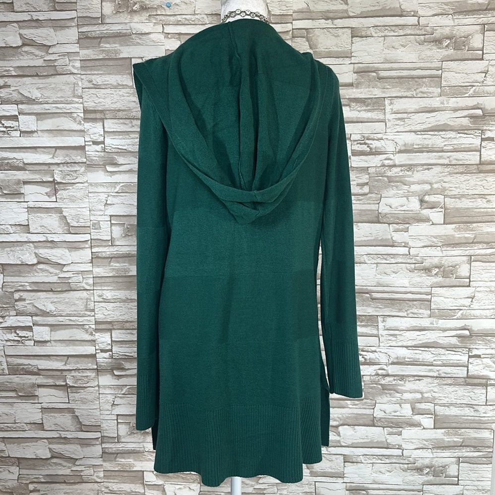 CAROL ROSE Large Green Hooded Cardigan - Picture 5 of 14